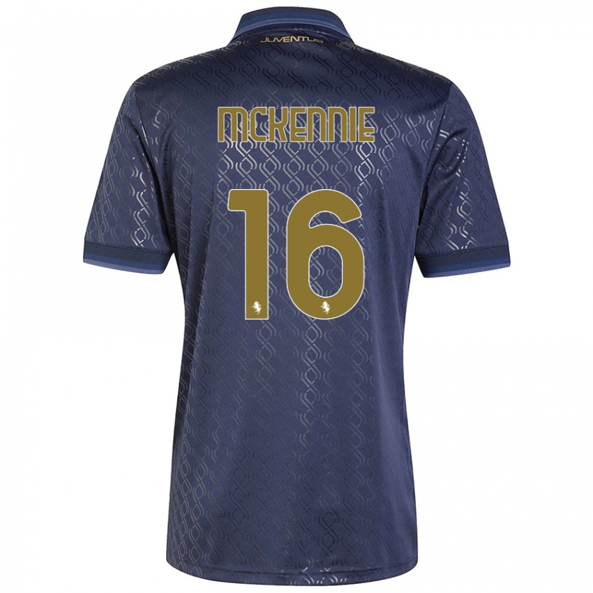 Bambino Maglia Weston Mckennie #16 Blu Navy Kit Gara Third 2024/25 Maglietta