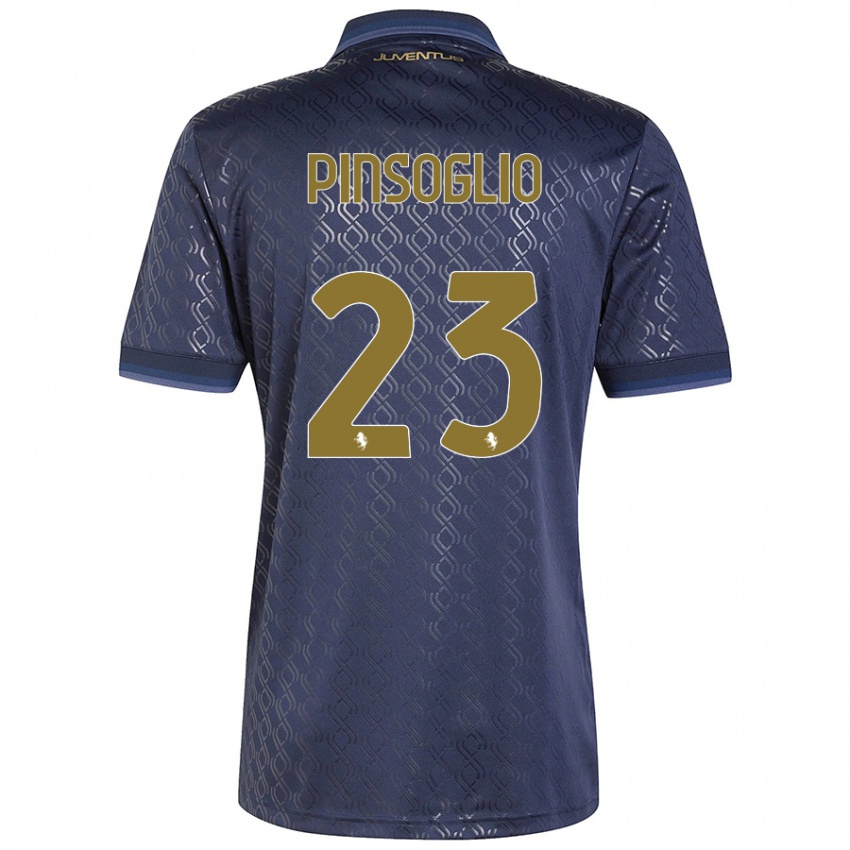 Bambino Maglia Carlo Pinsoglio #23 Blu Navy Kit Gara Third 2024/25 Maglietta