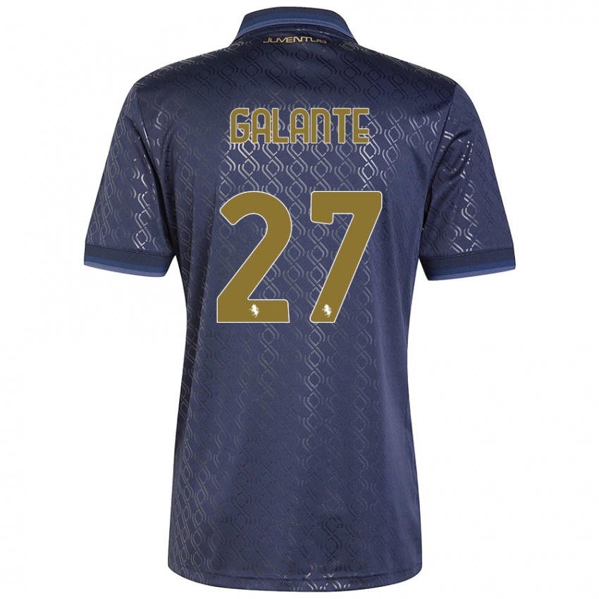 Bambino Maglia Tommaso Galante #27 Blu Navy Kit Gara Third 2024/25 Maglietta