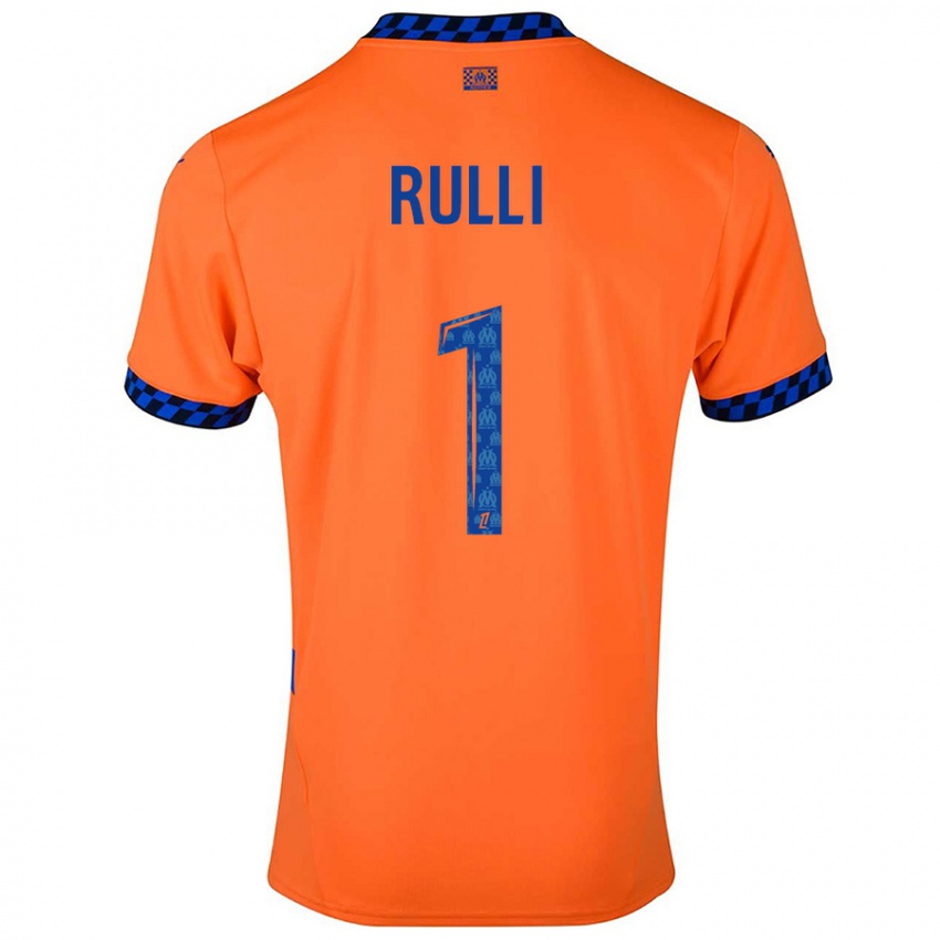 Bambino Maglia Gerónimo Rulli #1 Arancione Blu Scuro Kit Gara Third 2024/25 Maglietta