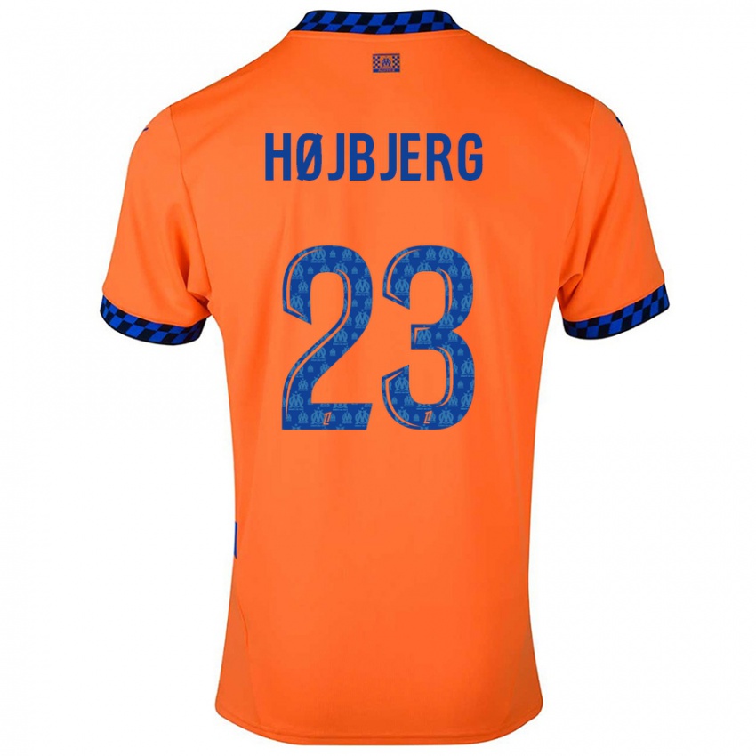 Bambino Maglia Pierre Emile Hojbjerg #23 Arancione Blu Scuro Kit Gara Third 2024/25 Maglietta