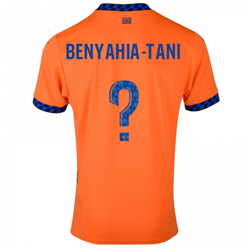 Bambino Maglia Aylan Benyahia-Tani #0 Arancione Blu Scuro Kit Gara Third 2024/25 Maglietta