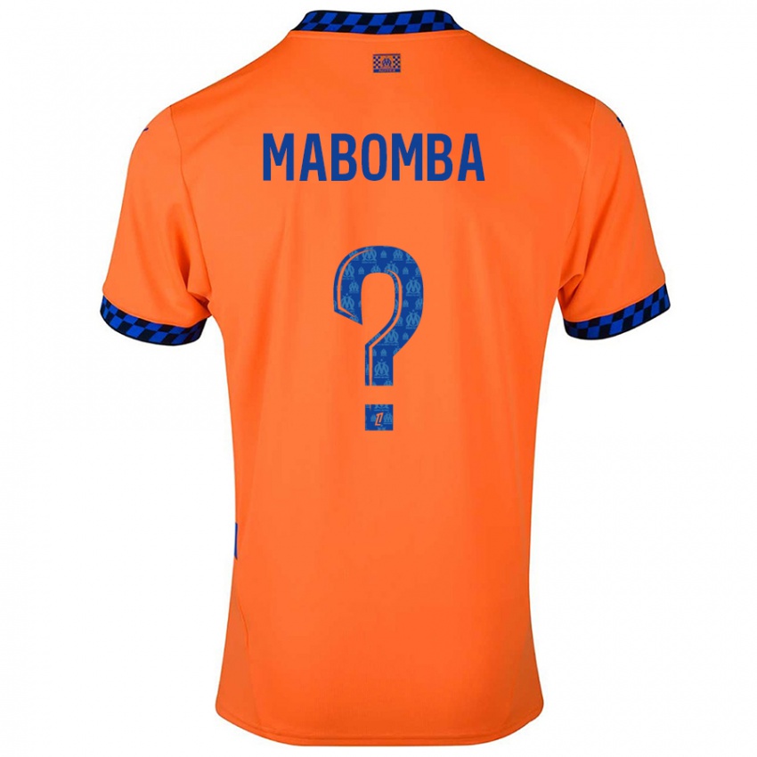 Bambino Maglia Daniel Mabomba #0 Arancione Blu Scuro Kit Gara Third 2024/25 Maglietta