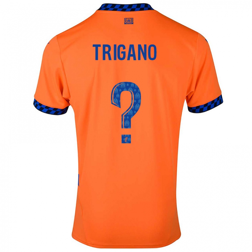 Bambino Maglia Paolo Trigano #0 Arancione Blu Scuro Kit Gara Third 2024/25 Maglietta