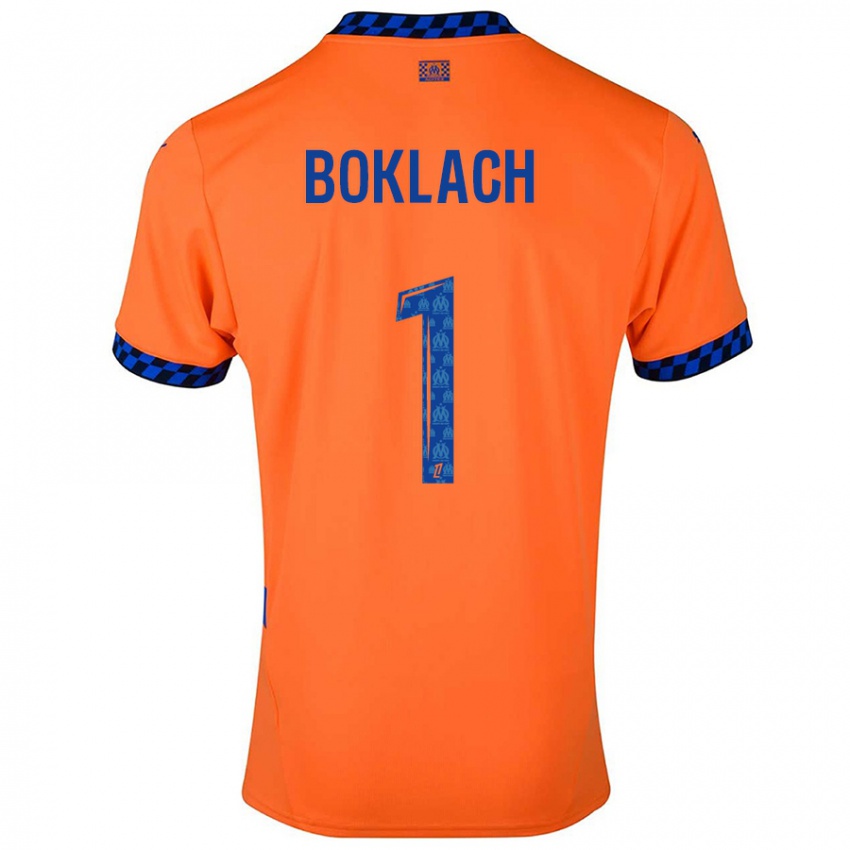 Bambino Maglia Kateryna Boklach #1 Arancione Blu Scuro Kit Gara Third 2024/25 Maglietta