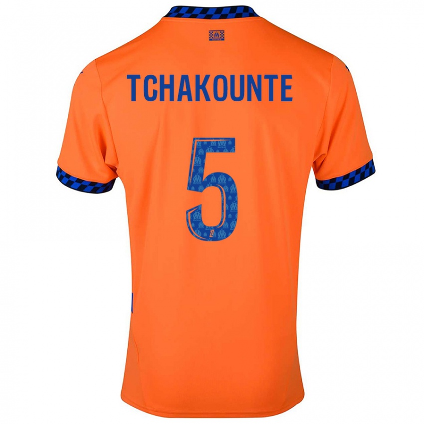 Bambino Maglia Annaëlle Tchakounté #5 Arancione Blu Scuro Kit Gara Third 2024/25 Maglietta