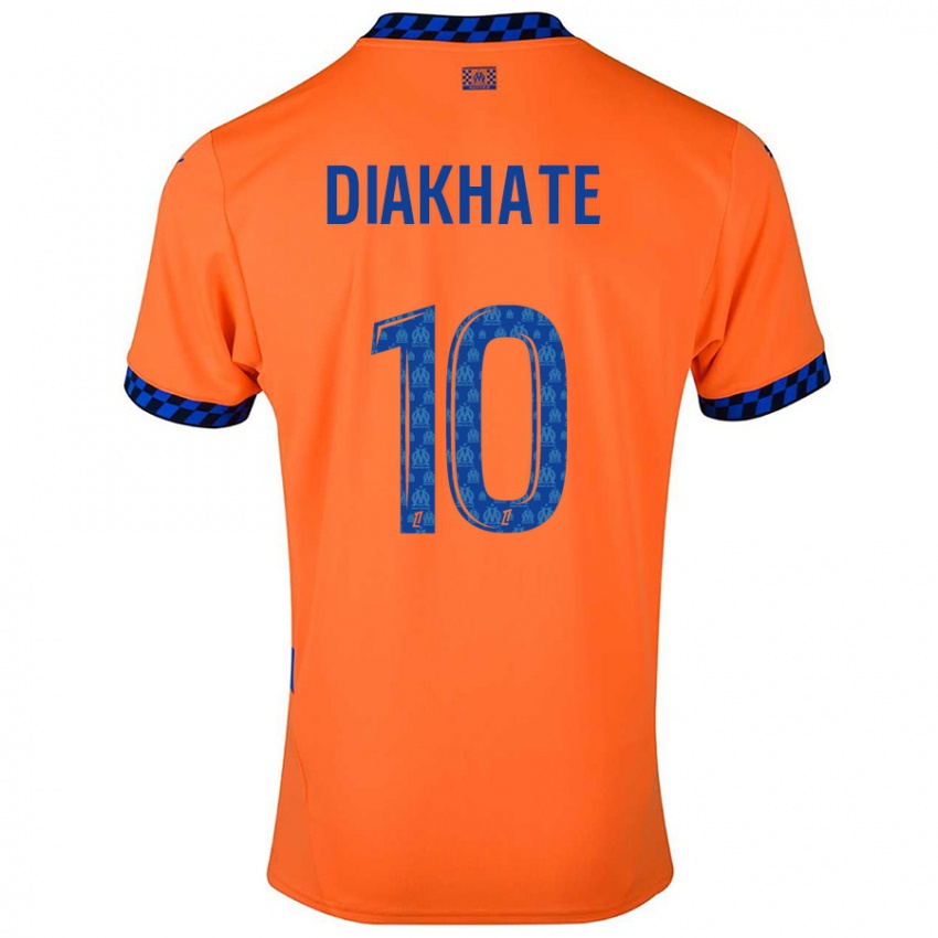 Bambino Maglia Ndeye Awa Diakhaté #10 Arancione Blu Scuro Kit Gara Third 2024/25 Maglietta