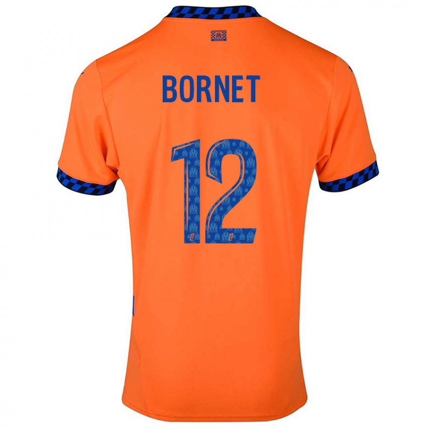 Bambino Maglia Camille Bornet #12 Arancione Blu Scuro Kit Gara Third 2024/25 Maglietta