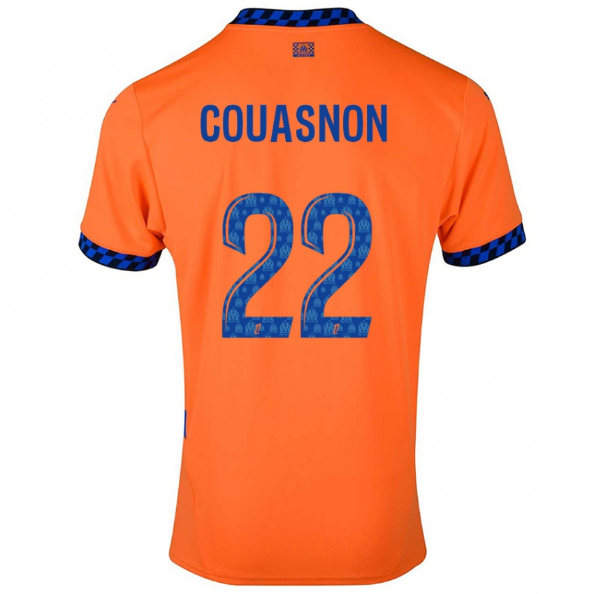 Bambino Maglia Roxane Couasnon #22 Arancione Blu Scuro Kit Gara Third 2024/25 Maglietta