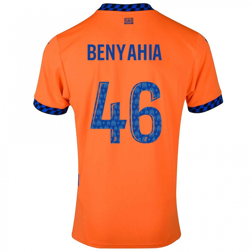 Bambino Maglia Aylan Benyahia-Tani #46 Arancione Blu Scuro Kit Gara Third 2024/25 Maglietta