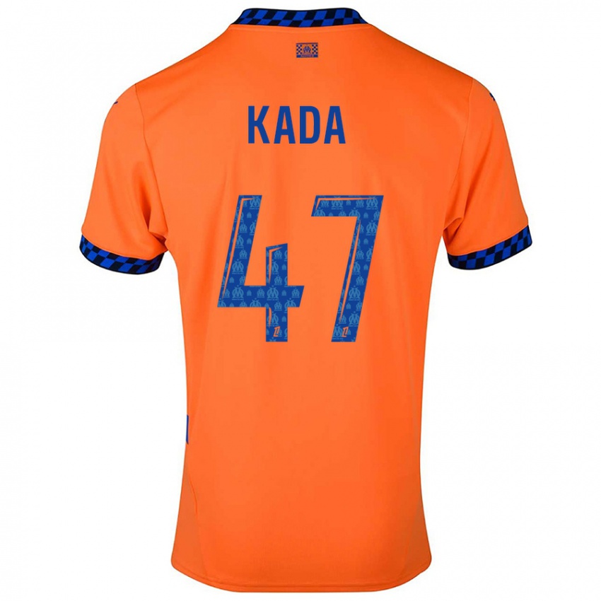 Bambino Maglia Joakim Kada #47 Arancione Blu Scuro Kit Gara Third 2024/25 Maglietta