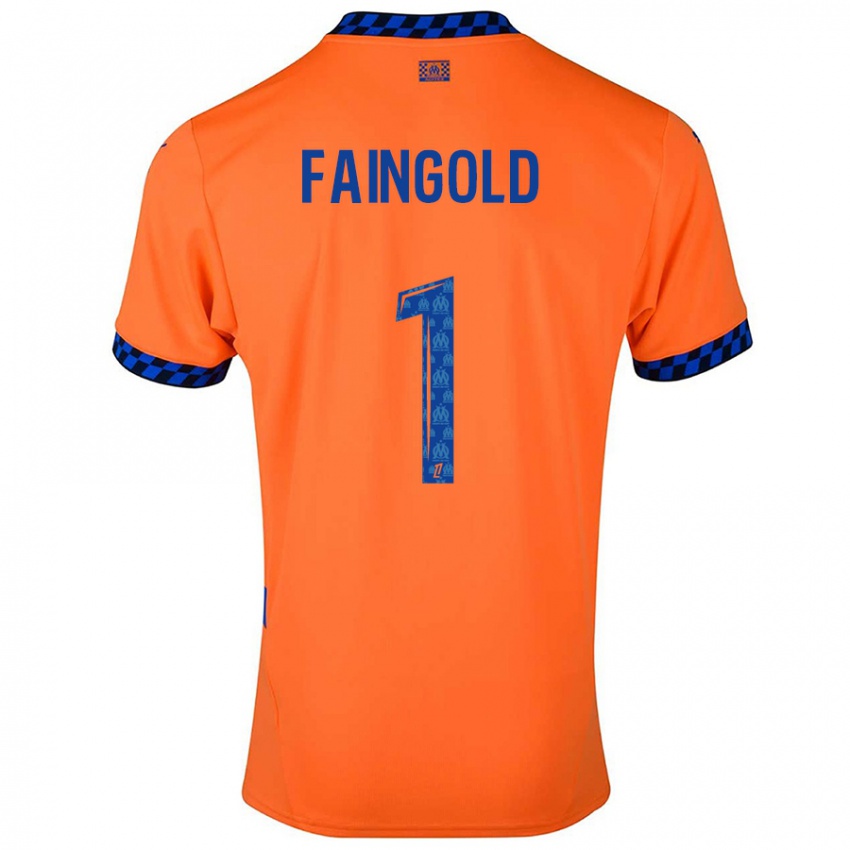 Bambino Maglia Abbie Faingold #1 Arancione Blu Scuro Kit Gara Third 2024/25 Maglietta