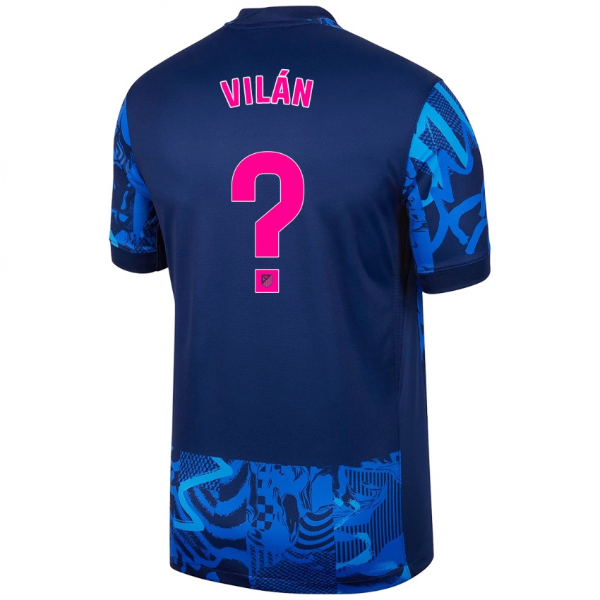 Bambino Maglia David Vilán #0 Blu Reale Kit Gara Third 2024/25 Maglietta