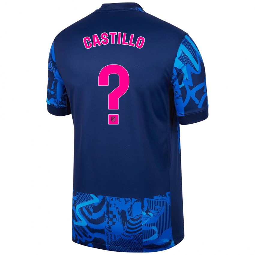 Bambino Maglia Jorge Castillo #0 Blu Reale Kit Gara Third 2024/25 Maglietta