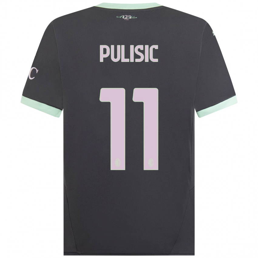 Bambino Maglia Christian Pulisic #11 Grigio Kit Gara Third 2024/25 Maglietta