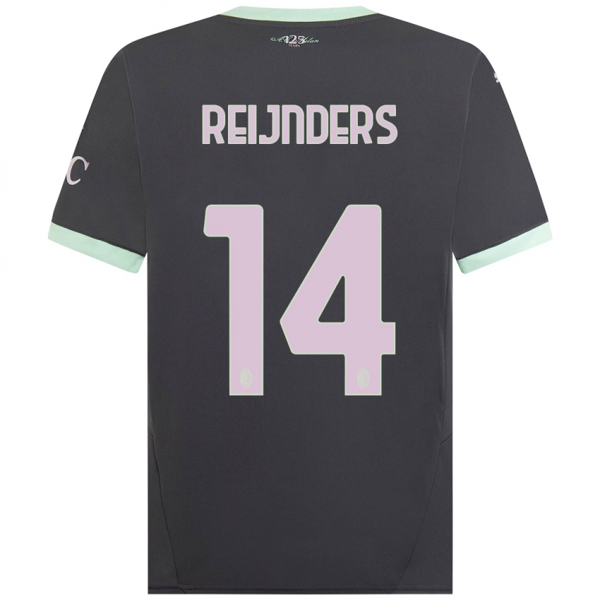 Bambino Maglia Tijjani Reijnders #14 Grigio Kit Gara Third 2024/25 Maglietta