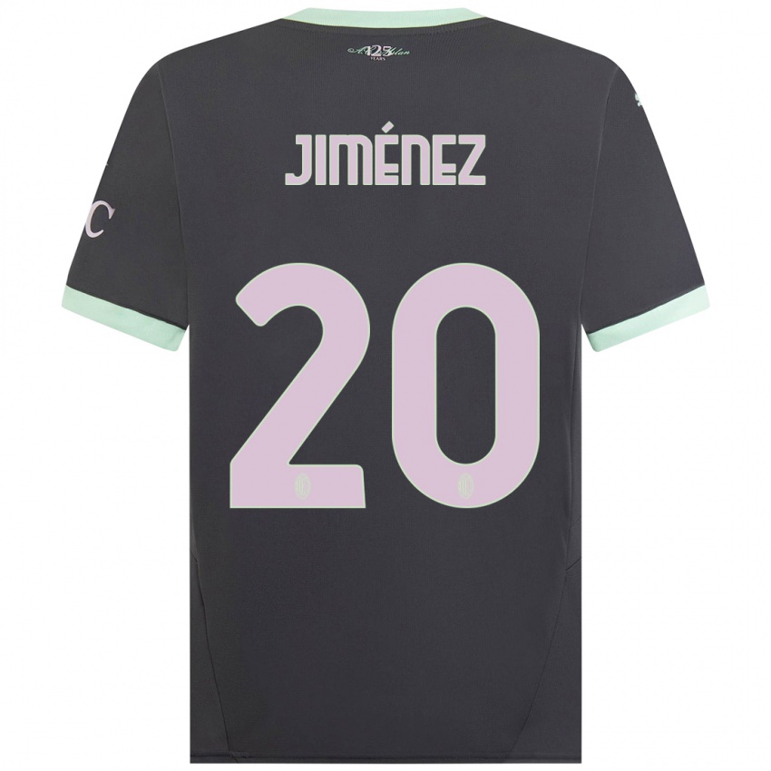 Bambino Maglia Álex Jiménez #20 Grigio Kit Gara Third 2024/25 Maglietta