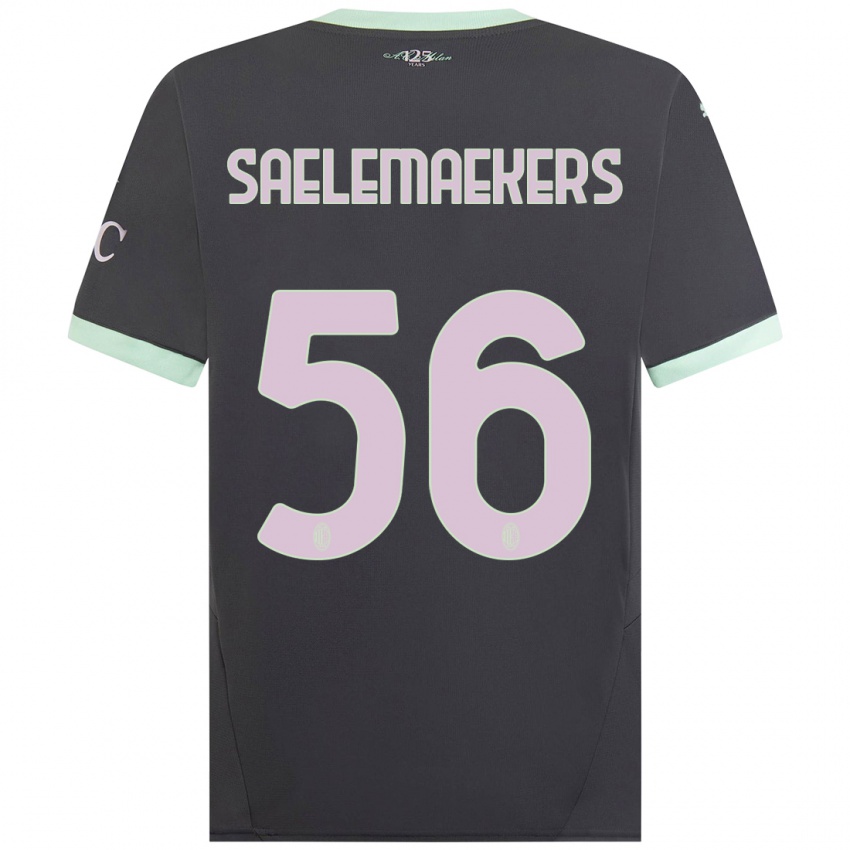 Bambino Maglia Alexis Saelemaekers #56 Grigio Kit Gara Third 2024/25 Maglietta