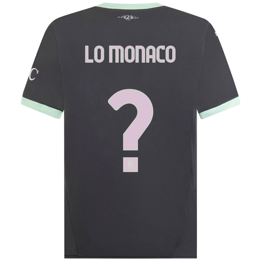 Bambino Maglia Kevin Lo Monaco #0 Grigio Kit Gara Third 2024/25 Maglietta