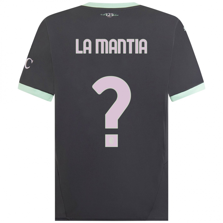 Bambino Maglia Simon La Mantia #0 Grigio Kit Gara Third 2024/25 Maglietta