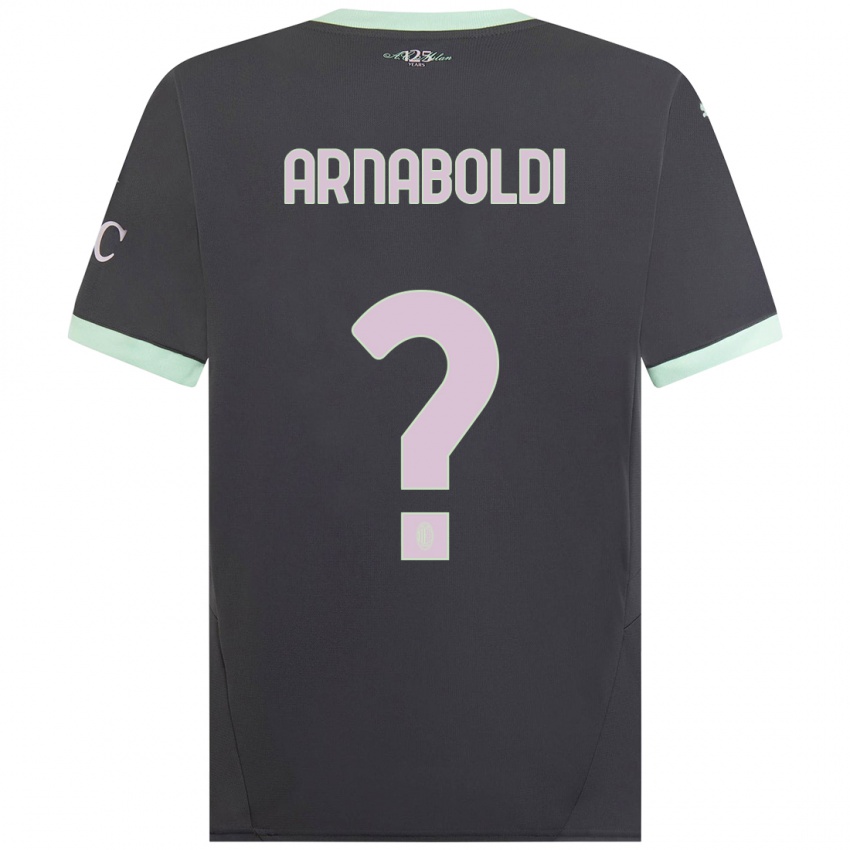 Bambino Maglia Pietro Arnaboldi #0 Grigio Kit Gara Third 2024/25 Maglietta