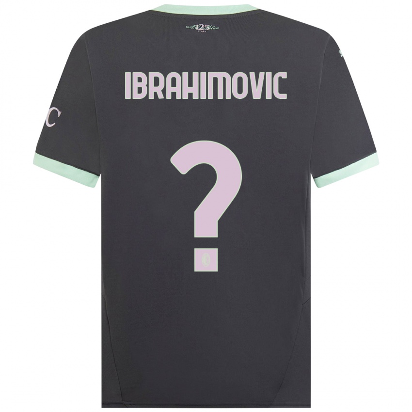 Bambino Maglia Vincent Ibrahimovic #0 Grigio Kit Gara Third 2024/25 Maglietta