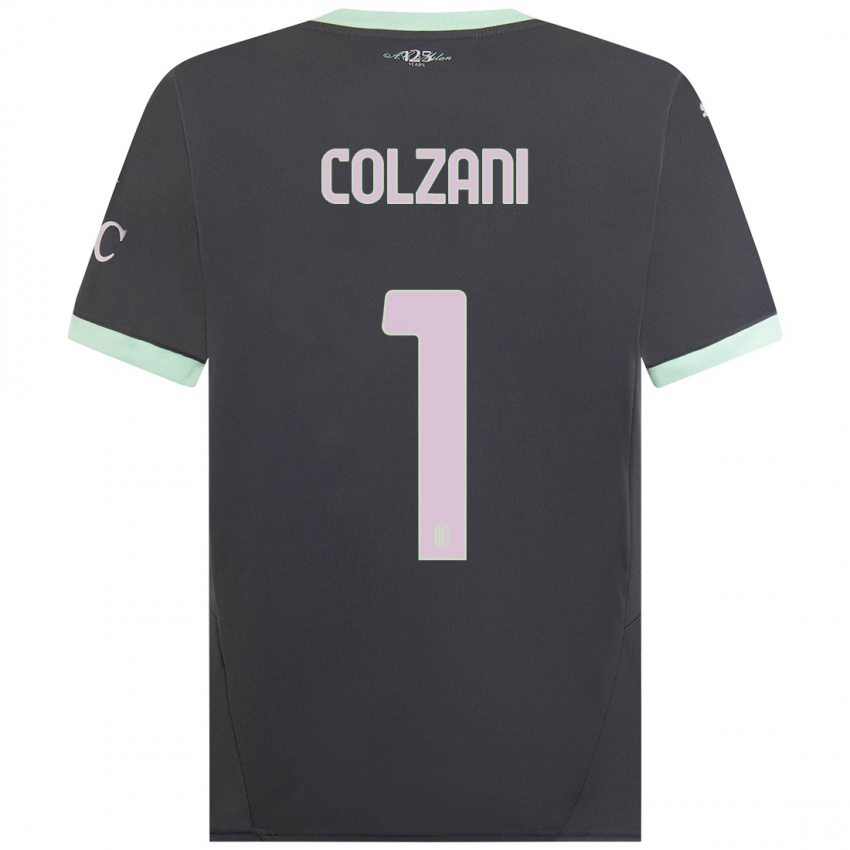 Bambino Maglia Edoardo Colzani #1 Grigio Kit Gara Third 2024/25 Maglietta