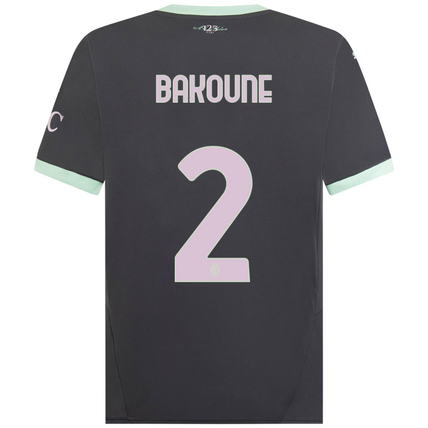 Bambino Maglia Adam Bakoune #2 Grigio Kit Gara Third 2024/25 Maglietta