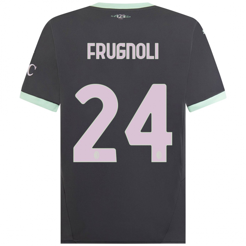 Bambino Maglia Leonardo Frugnoli #24 Grigio Kit Gara Third 2024/25 Maglietta