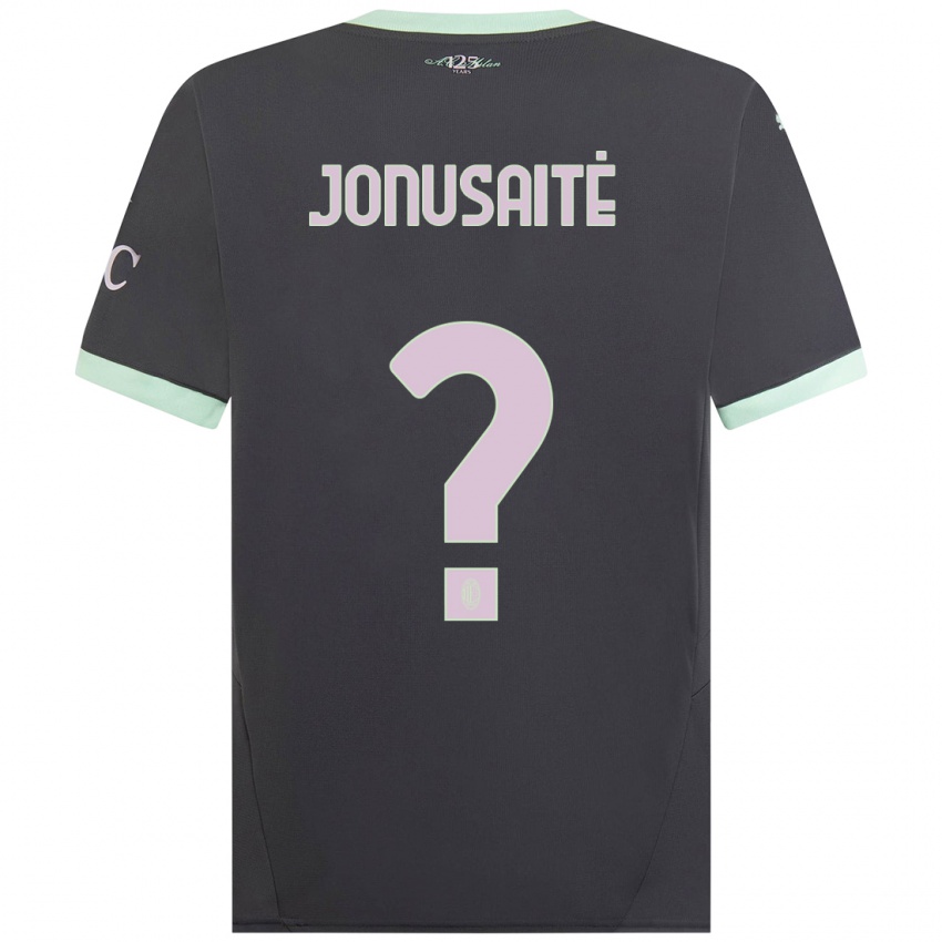 Bambino Maglia Rimantė Jonušaitė #0 Grigio Kit Gara Third 2024/25 Maglietta