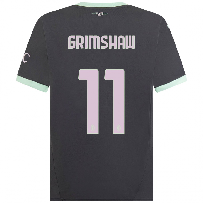 Bambino Maglia Christy Grimshaw #11 Grigio Kit Gara Third 2024/25 Maglietta