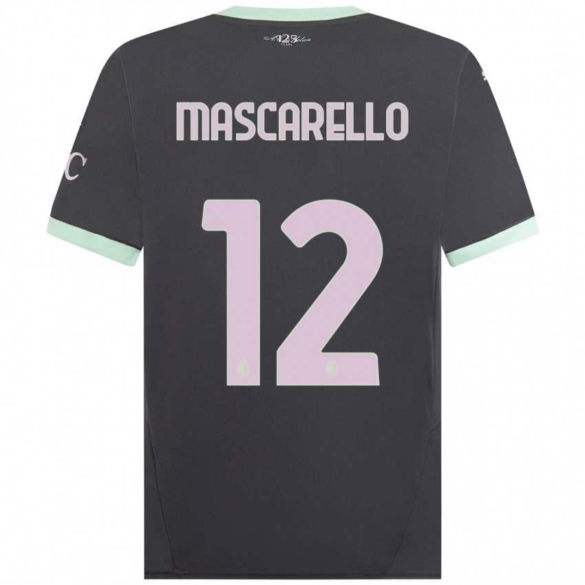 Bambino Maglia Marta Mascarello #12 Grigio Kit Gara Third 2024/25 Maglietta