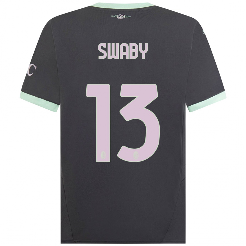 Bambino Maglia Allyson Swaby #13 Grigio Kit Gara Third 2024/25 Maglietta