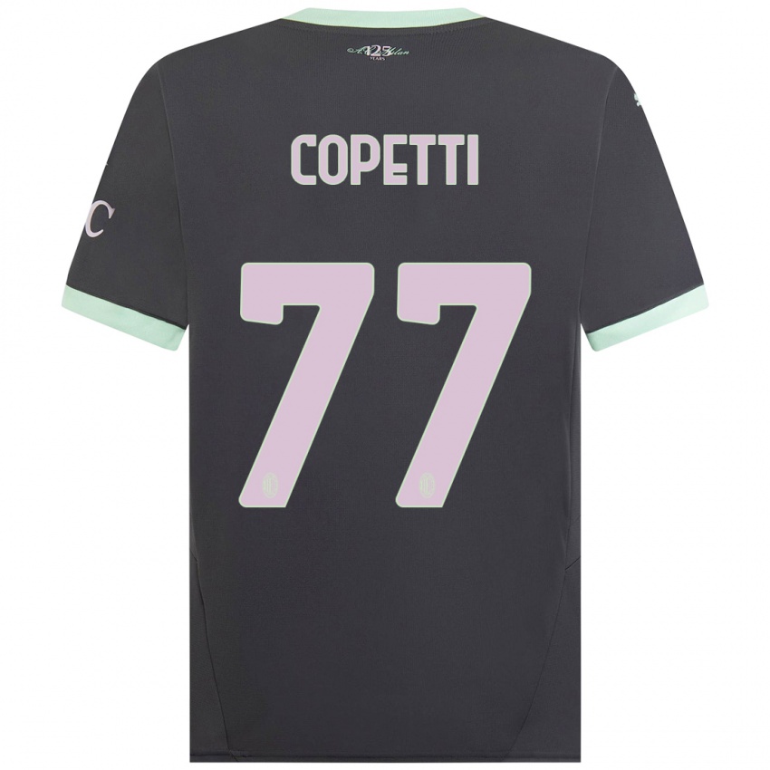 Bambino Maglia Matilde Copetti #77 Grigio Kit Gara Third 2024/25 Maglietta