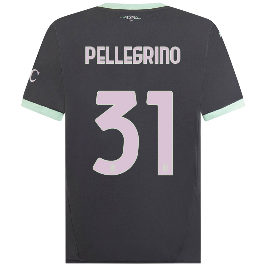 Bambino Maglia Marco Pellegrino #31 Grigio Kit Gara Third 2024/25 Maglietta