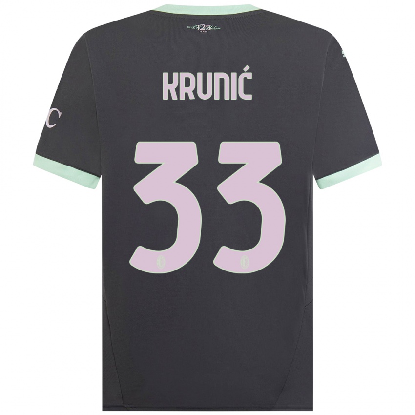 Bambino Maglia Rade Krunic #33 Grigio Kit Gara Third 2024/25 Maglietta