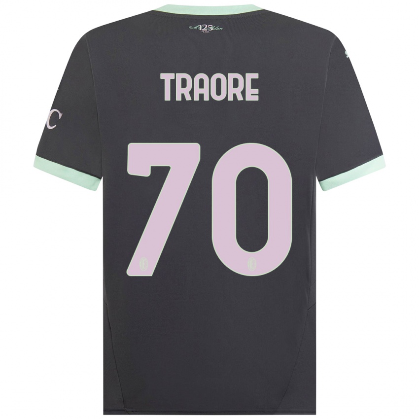 Bambino Maglia Chaka Traore #70 Grigio Kit Gara Third 2024/25 Maglietta