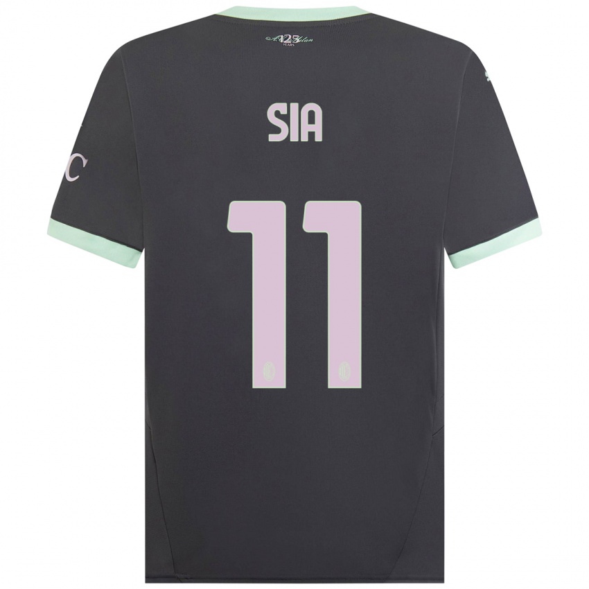 Bambino Maglia Diego Sia #11 Grigio Kit Gara Third 2024/25 Maglietta