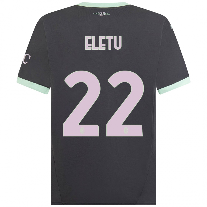 Bambino Maglia Victor Eletu #22 Grigio Kit Gara Third 2024/25 Maglietta