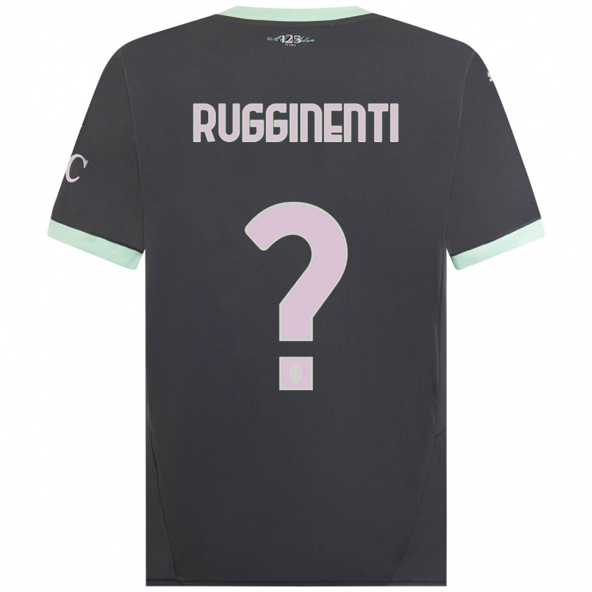 Bambino Maglia Omar Rugginenti #0 Grigio Kit Gara Third 2024/25 Maglietta