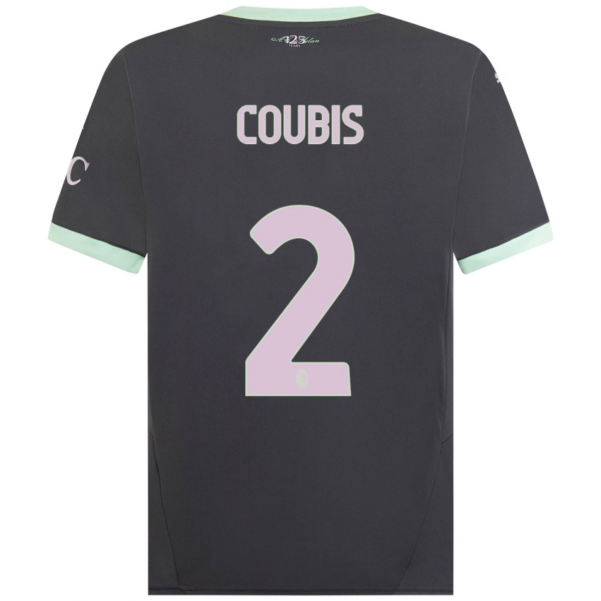 Bambino Maglia Andrei Coubis #2 Grigio Kit Gara Third 2024/25 Maglietta