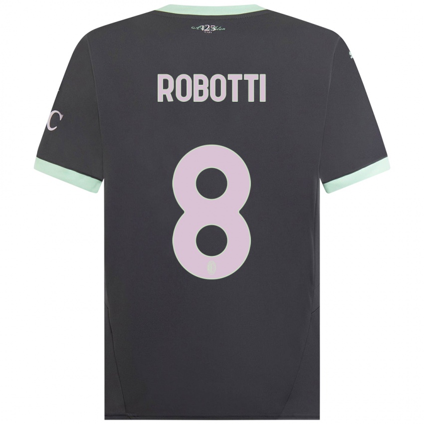 Bambino Maglia Giovanni Robotti #8 Grigio Kit Gara Third 2024/25 Maglietta