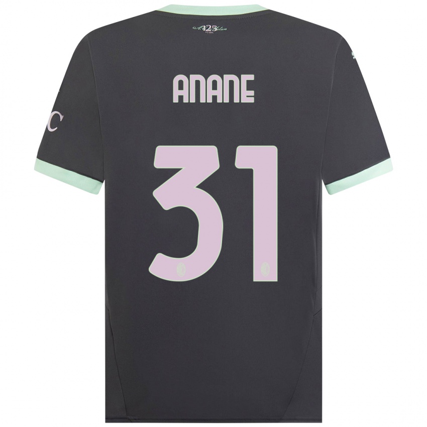 Bambino Maglia Emmanuel Anane #31 Grigio Kit Gara Third 2024/25 Maglietta