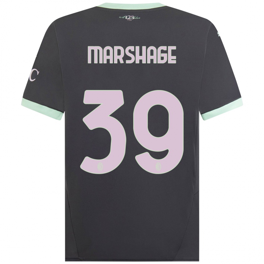 Bambino Maglia Wilgot Marshage #39 Grigio Kit Gara Third 2024/25 Maglietta