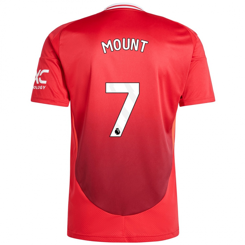 Uomo Maglia Mason Mount #7 Rosso Brillante Kit Gara Home 2024/25 Maglietta