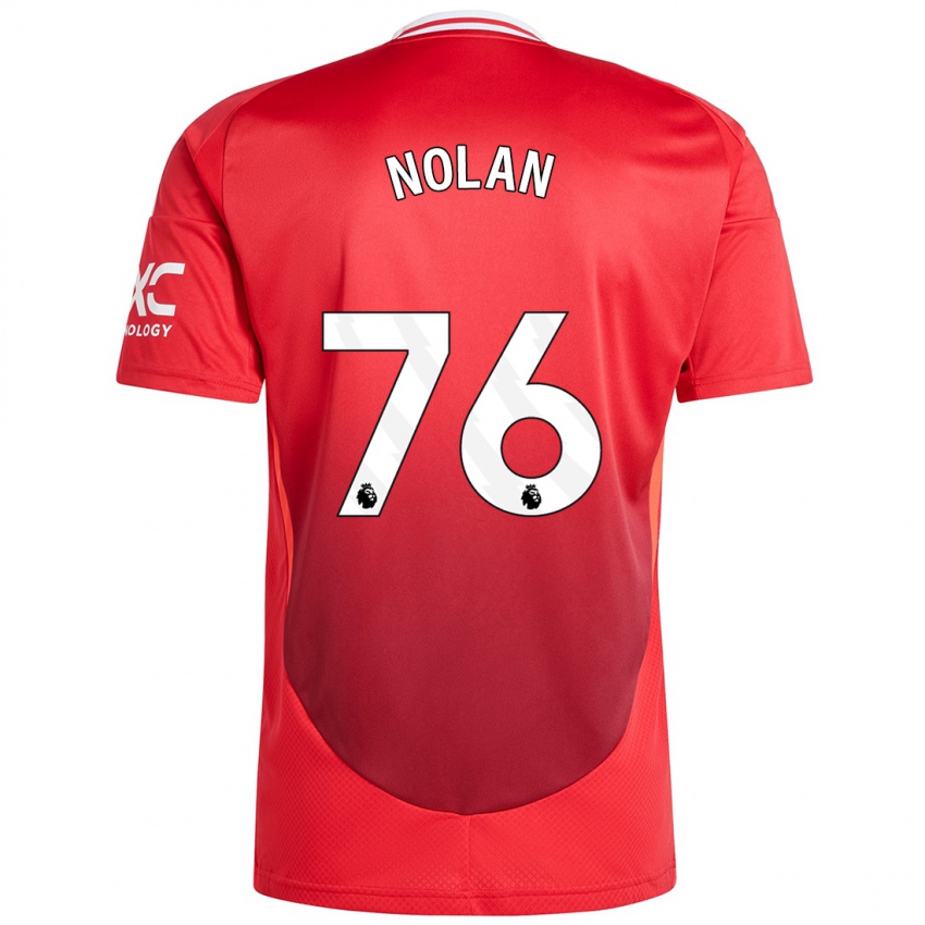 Uomo Maglia James Nolan #76 Rosso Brillante Kit Gara Home 2024/25 Maglietta