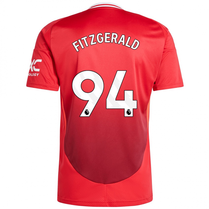 Uomo Maglia Jayce Fitzgerald #94 Rosso Brillante Kit Gara Home 2024/25 Maglietta