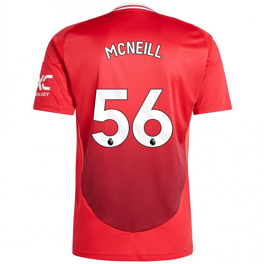 Uomo Maglia Charlie Mcneill #56 Rosso Brillante Kit Gara Home 2024/25 Maglietta