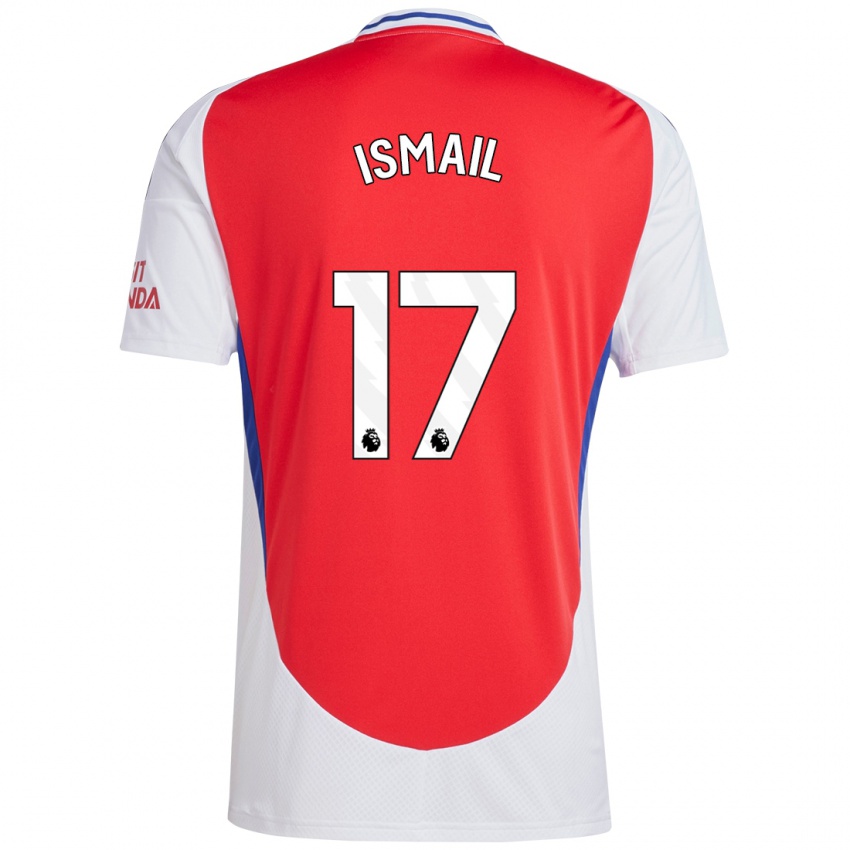 Uomo Maglia Cam'ron Ismail #17 Rosso Bianco Kit Gara Home 2024/25 Maglietta