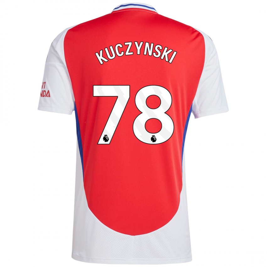 Uomo Maglia Max Kuczynski #78 Rosso Bianco Kit Gara Home 2024/25 Maglietta